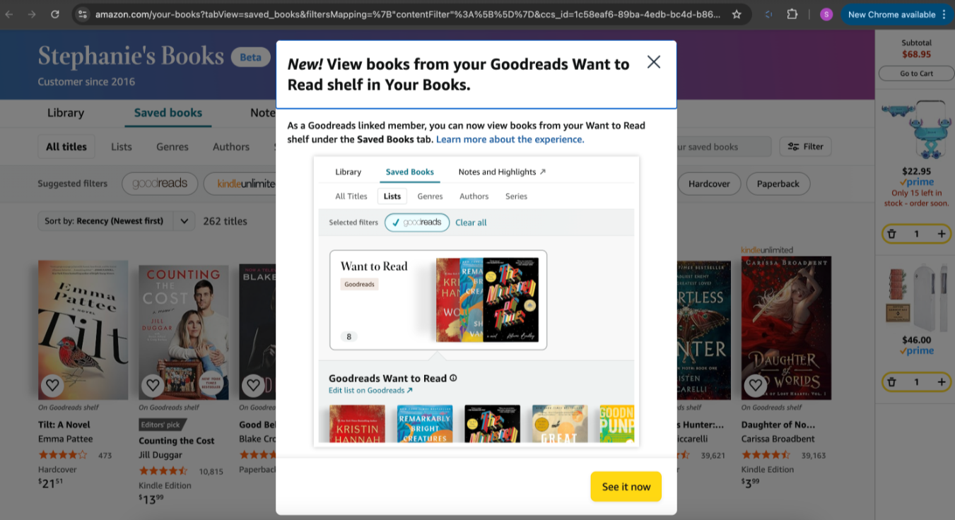 New Goodreads Feature